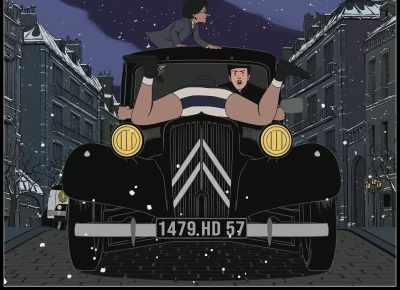 (TIRES SCREECH) - The French Dispatch