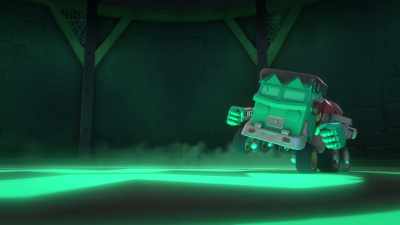 [tires screeching] - Mighty Monsterwheelies