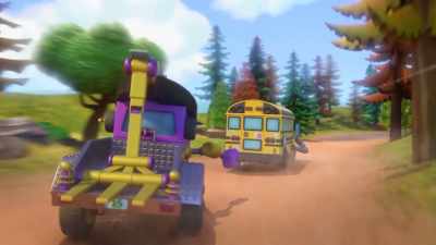 [tires screeching] - Mighty Monsterwheelies