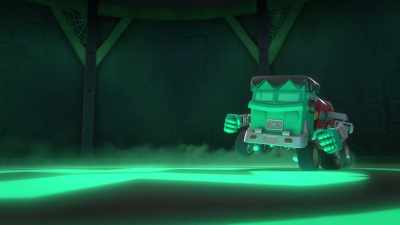 [tires screeching] - Mighty Monsterwheelies
