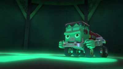 [tires screeching] - Mighty Monsterwheelies