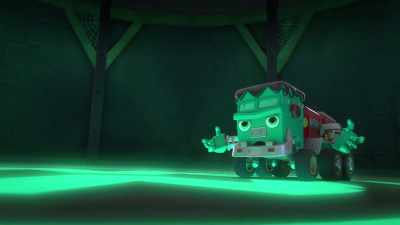 [tires screeching] - Mighty Monsterwheelies