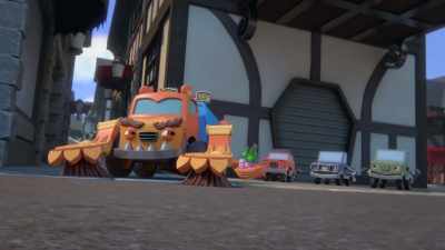 [tires screeching] - Mighty Monsterwheelies