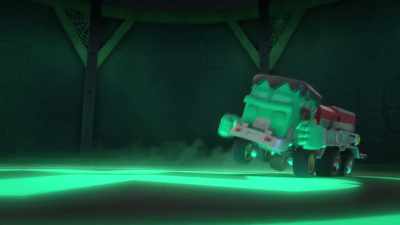 [tires screeching] - Mighty Monsterwheelies