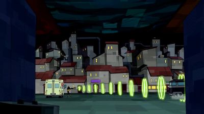 [ TIRES SQUEALING ]
>> CAREFUL, HERO, OR YOU'LL TURN - Ben 10: Omniverse