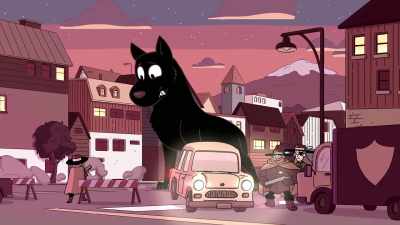 [tires squealing] - Hilda