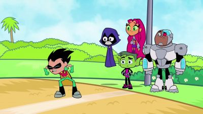 Titans, quick. To the tower. Lock 'em out. - Teen Titans Go!