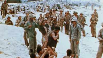 To guard against
concealed weapons, - The Pacific War in Color