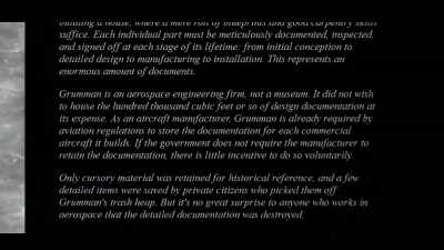 To justify
this incomprehensible act, - American Moon