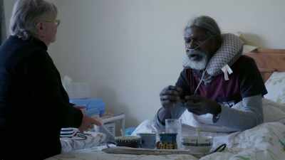 To keep me what?
You know, stop you being agitated. - My Name Is Gulpilil