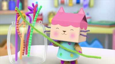 To make a space chain, - Gabby's Dollhouse