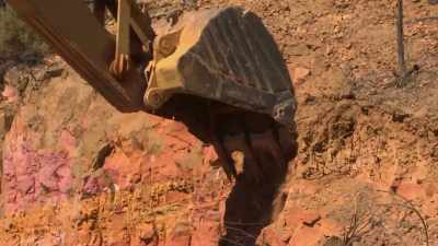 To not break any opal,
he needs to go gently. - Outback Opal Hunters
