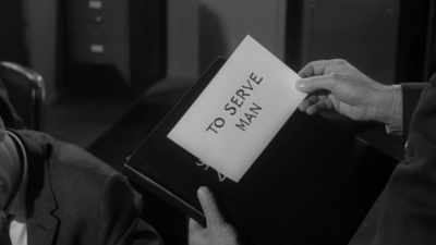 "To Serve Man."
I hope so. - James Cameron's Story of Science Fiction