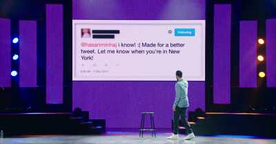 To which she replies, - Hasan Minhaj: Homecoming King