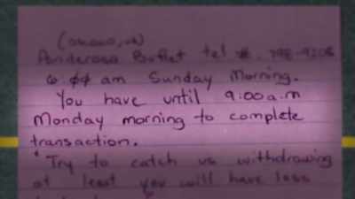 - To the person
who left us a message - FBI TRUE