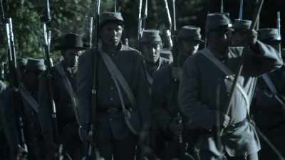 To the south, the
1st Texas infantry - Blood and Fury: America's Civil War