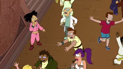 - To the spaceship! - Futurama