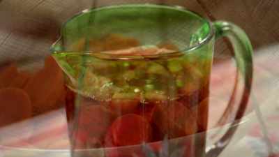 To wash it all down,
...Spanish fruit wine. - At Home with Amy Sedaris