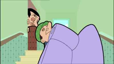 To you, to you, to you.
Round the corner. - Mr. Bean: The Animated Series