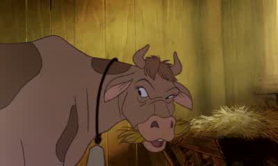 Tod, stop pestering Abigail. - The Fox and the Hound