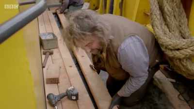 Today, he's helping replace a deck
on an ageing trawler in Newlyn. - Cornwall: This Fishing Life