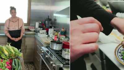 - Today, I will be cooking with Chef Antonia Lofaso. - Selena + Chef