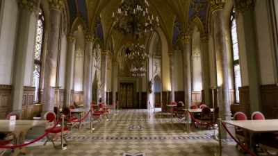 Today, the building
and its sumptuous interiors - Europe From Above