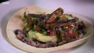 Today we're having Mexican spiced cricket tacos, - Back in Time for Dinner