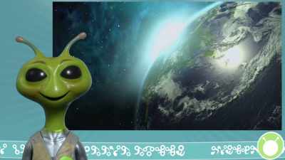 Today, we're reporting from Ireland,
a small island on Earth - Alien TV