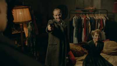 Together, they pitched
the old bastard over the rail. - Maigret in Montmartre