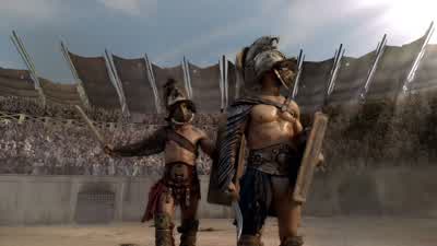 Together they stand against a man who has never fallen, a beast that has never been tamed, a legend that has never been tarnished. - Spartacus