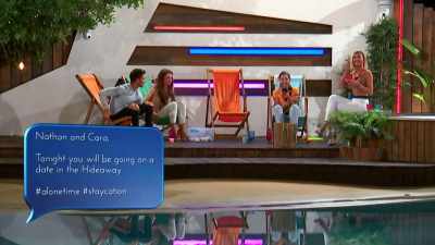 ‐(TOILET FLUSHES)
‐(READING) - Love Island