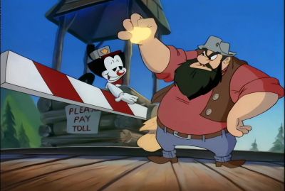 Toll bridge. That'll be
five gold nuggets, please. - Animaniacs