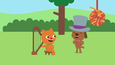 Tom and Astrid's wedding.
I'm the official hat swapper. - Sago Mini Friends