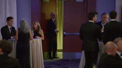 - Tom Bergeron is having
a party in his suite. - American Auto