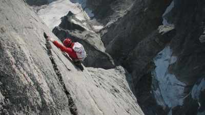 Tommy yells up
that he wants to go straight - The Devil's Climb
