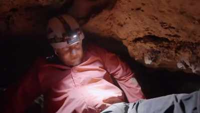 Tom's story is that he
crawled through a wormhole, - Beyond Oak Island