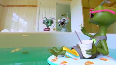 [tongue clicking] - Alien TV