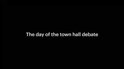  Toni put the big ad
 for the town hall - Mister America