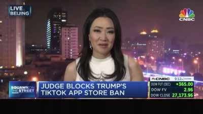Tonight, state media have been
lashing out, once again, - TikTok, Boom.