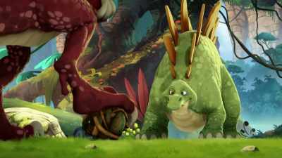 -Too bad!
-(Mocking laughter) - Gigantosaurus
