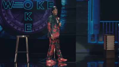 - Tot sună ca dracu'!
- Da. - Katt Williams: Woke Foke