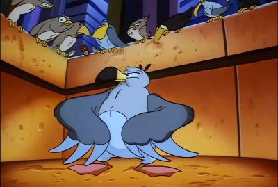Touch beaks
and come out flappin'. - Animaniacs
