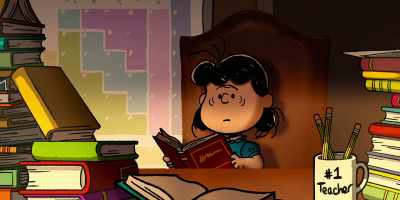 [toy squeaks] - Snoopy Presents: Lucy's School