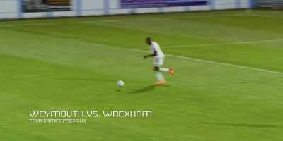Toz played me a pass,
and I opened out to run. - Welcome to Wrexham