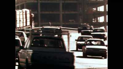 -[traffic rumbling]
-[aeroplane engine roaring] - Midnight Oil: The Hardest Line