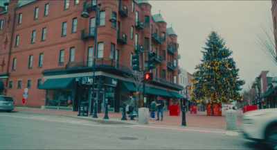 [traffic rumbling]
[boots banging] - Christmas Cowboy