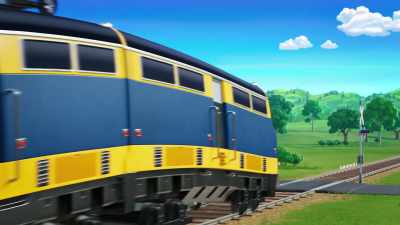 [train bell clanging] - Firebuds