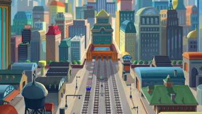 (train horn blowing) - Curious George: Go West, Go Wild
