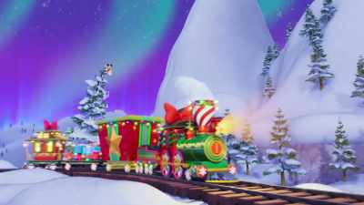 [train horn blows] - Mickey and the Very Many Christmases